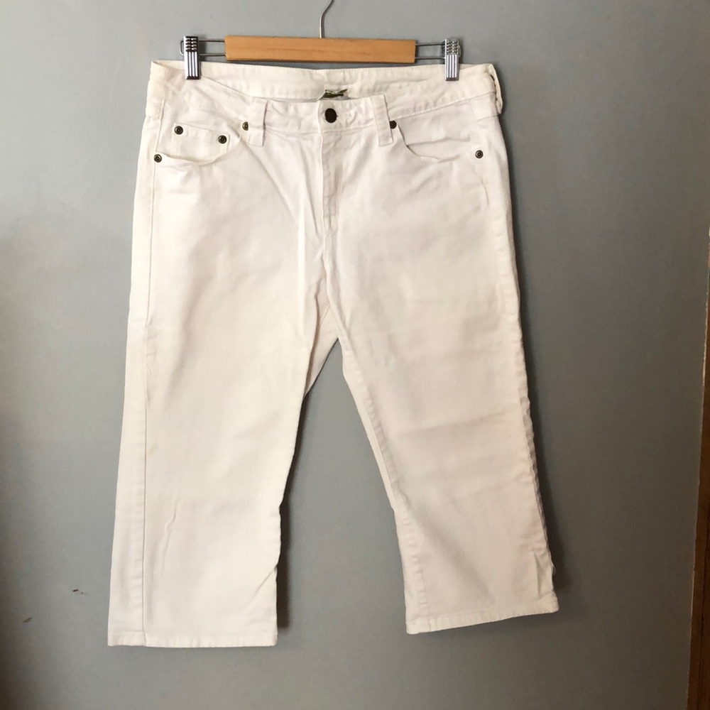 Garnet Hill white cropped jeans